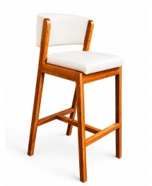 Banqueta Milão - Estofado Branco
